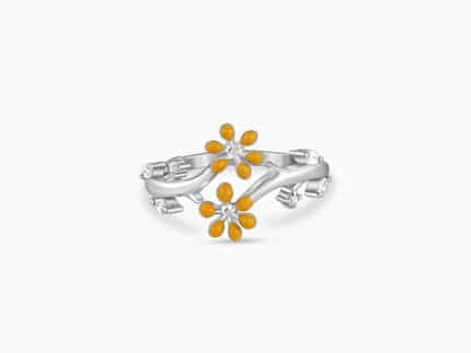 Silver Flora Fine Ring
