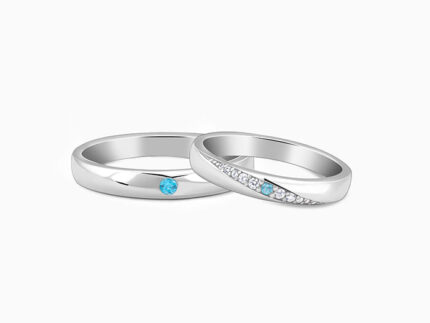 Silver Cherish Couple Bands
