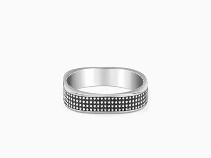 Oxidised Silver Meraki Ring For Him