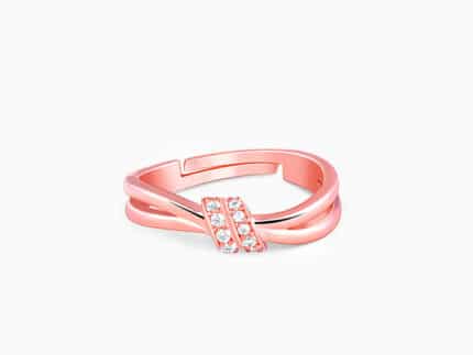 Rose Gold Promise Knot Ring
