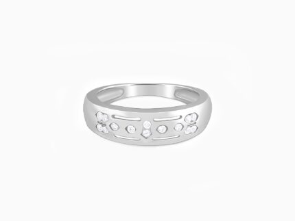 Silver Celestial Grid Ring For Him