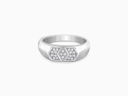 Silver Royal Facet Ring For Him