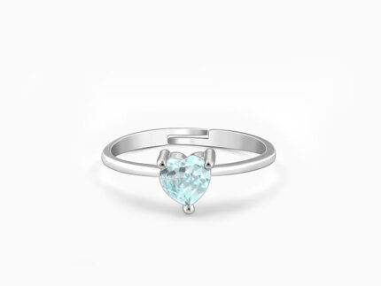 Silver Stereo Hearts Ring