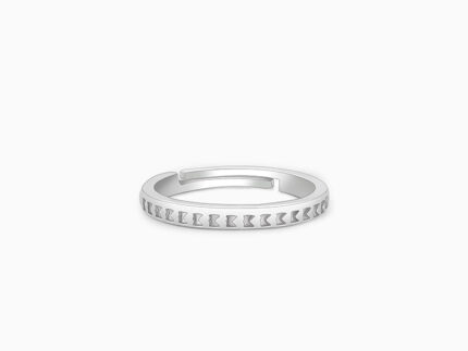 Silver Dear Hearts Ring