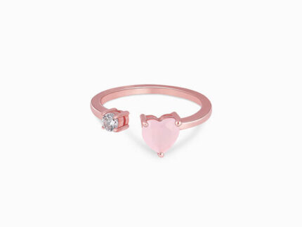 Rose Gold Heart Up My Sleeves Ring