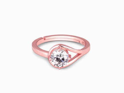 Rose Gold Classic Zircon Ring