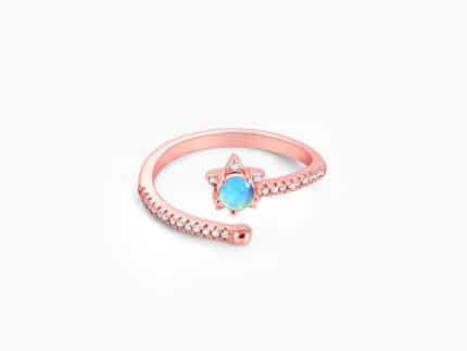 Rose Gold Aquatic Ring