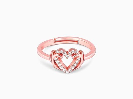 Rose Gold Intertwined In Love Ring