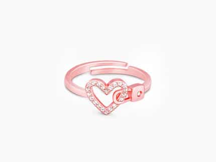 Rose Gold Love Lock Ring