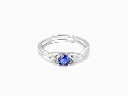 Silver Besotted By Blue Ring