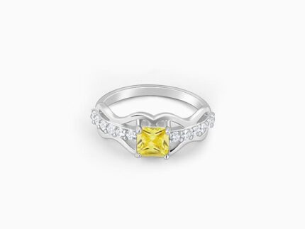 Silver Blazing Charm Ring