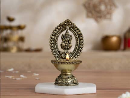 Divine Brass Lakshmi Diya (4.5 Inch)