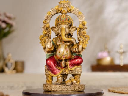 Rustic Ganesha Antique Murti (10 Inch)