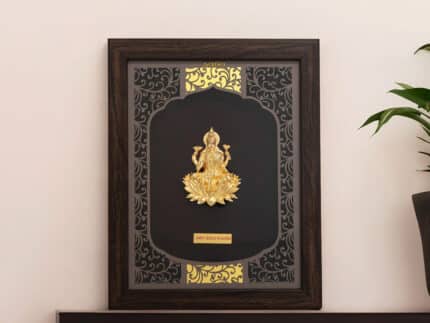 Mata Lakshmi 3D Wall Hanging - Gold Plated Finish