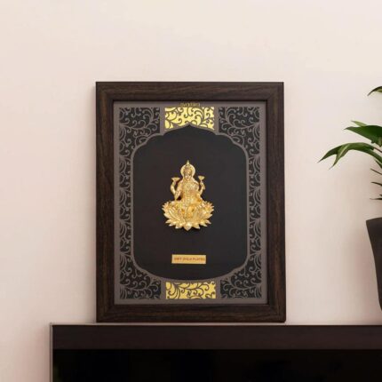 Mata Lakshmi 3D Wall Hanging - Gold Plated Finish