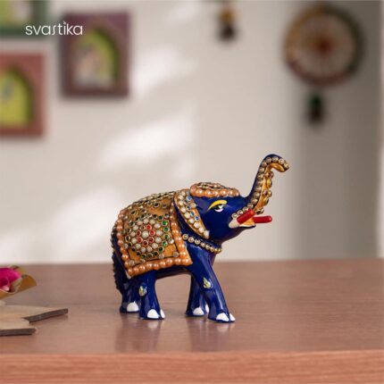 Decorative Meenakari Elephant Statue