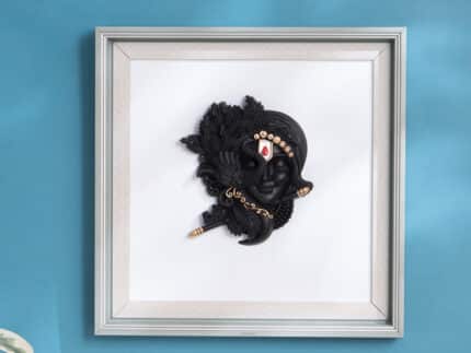 Krishna in Stillness - Murti Frame Wall Decor (12 inch)