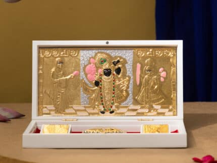 Svastika Shreenathji Pocket Temple - Gold Coated