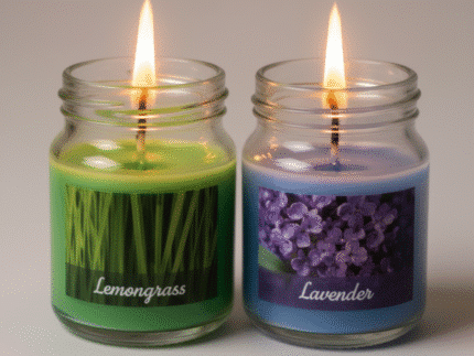 Lavender Lemongrass Scented Candle