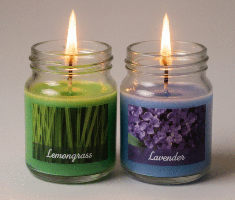 Lavender Lemongrass Scented Candle