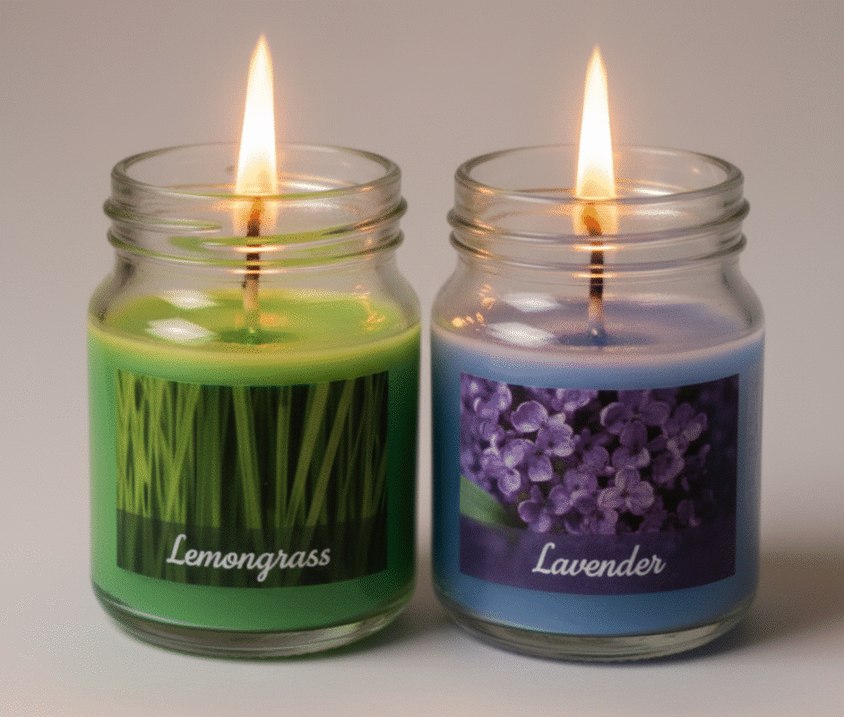 Lavender Lemongrass Scented Candle