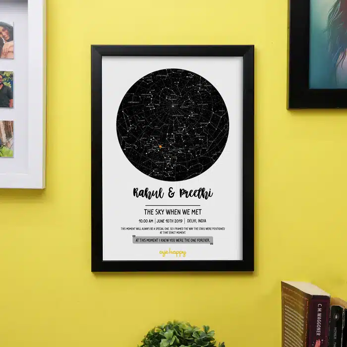 Stars Above Us couple star map – product view