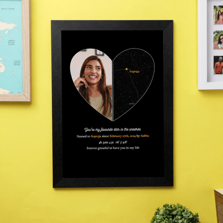 Photo star map frame – product view