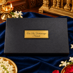 Gold plated Balaji pocket temple prayer case