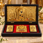 Gold plated Balaji temple on marble altar