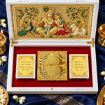 Radhe Krishna temple 24K gold plated gift