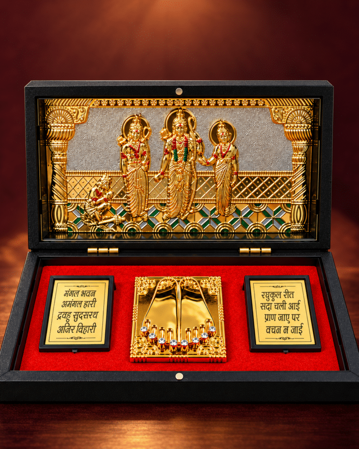 Ram Darbar Pocket Temple 24K gold plated by Nikrish